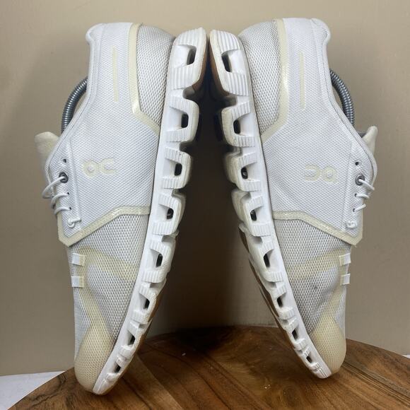 On Cloud Mens Triple White And Cream Size 12.5 Athletic Running Shoes 88.98533 - Picture 6 of 11